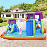 HONEY JOY Kids Inflatable Bouncy Castle with Double Slides & Water Guns & Basketball Hoop