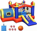 HONEY JOY Inflatable Bounce House, 5 in 1 Bouncy Castle for Kids with Playhouse, Slide, Jumping Area