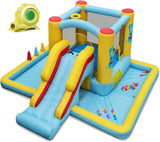 HONEY JOY Inflatable Bounce House, 7-in-1 Giant Bouncy Castle with Slide