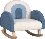 HONEY JOY Kids Sofa Set w/Ottoman, Toddler Single Sofa Chair w/Matching Stool, Stylish Button-Tufted Wingback