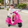 HONEY JOY Licensed Vespa Kids Ride on Motorcycle, 6V Battery Motorbike with LED Headlight & Horn Sound