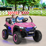 HONEY JOY 2-Seater Ride on Car, 12V Electric UTV w/Remote Control, Spring Suspension, High/Low Speed