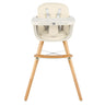 BABY JOY Convertible Baby High Chair, 3-in-1 Wooden High Chair/Booster/Chair with Removable Tray