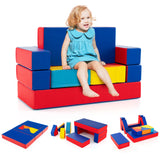 BABY JOY Kids Crawl & Climb Foam Play Set, 4-in-1 Soft Foam Building Blocks for Babies, Modular Kids Sofa