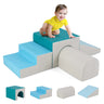 BABY JOY Kids Climb and Crawl Foam Block Play Set, 4-Piece Toddler Soft Building Blocks