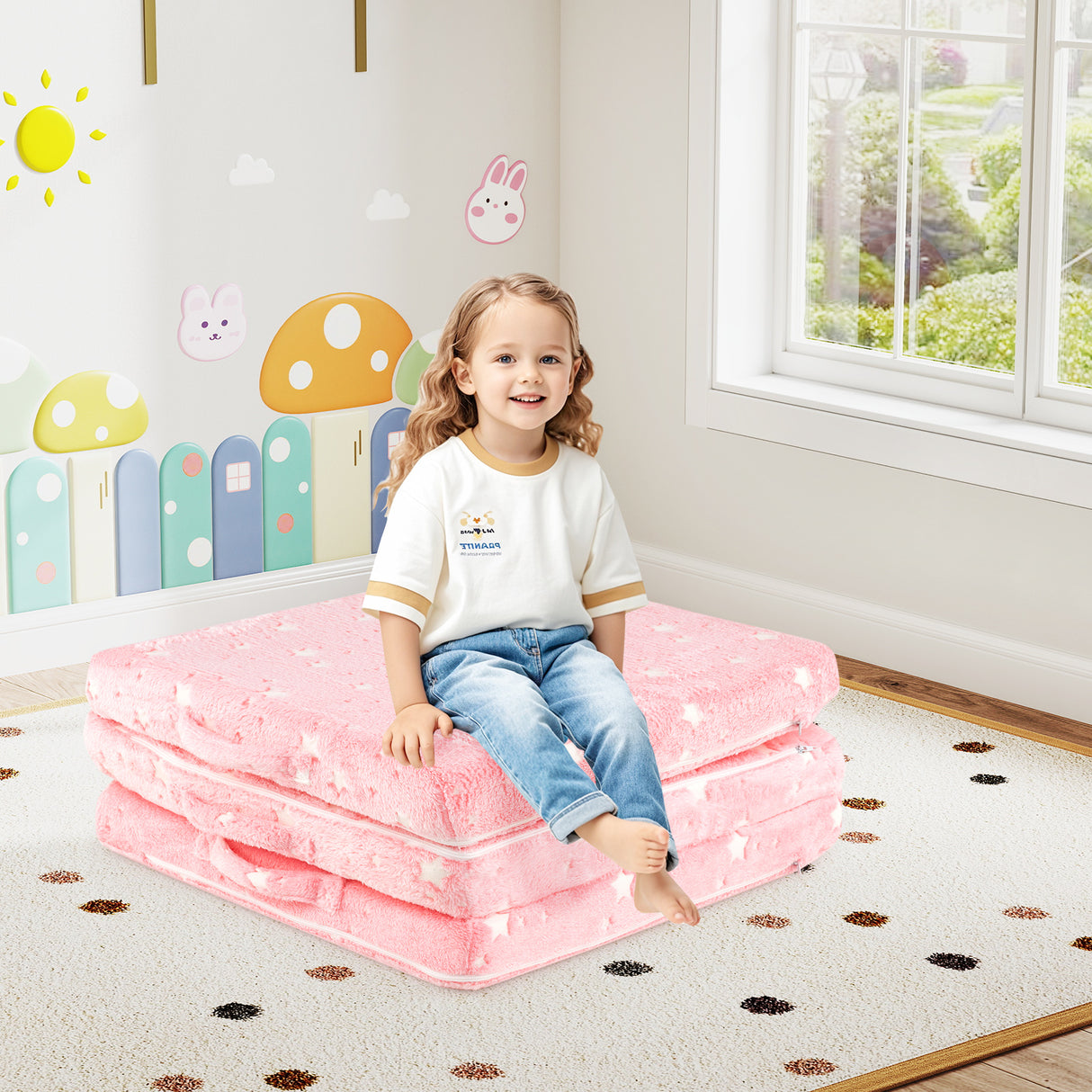 HONEY JOY Foldable Floor Mattress for Kids