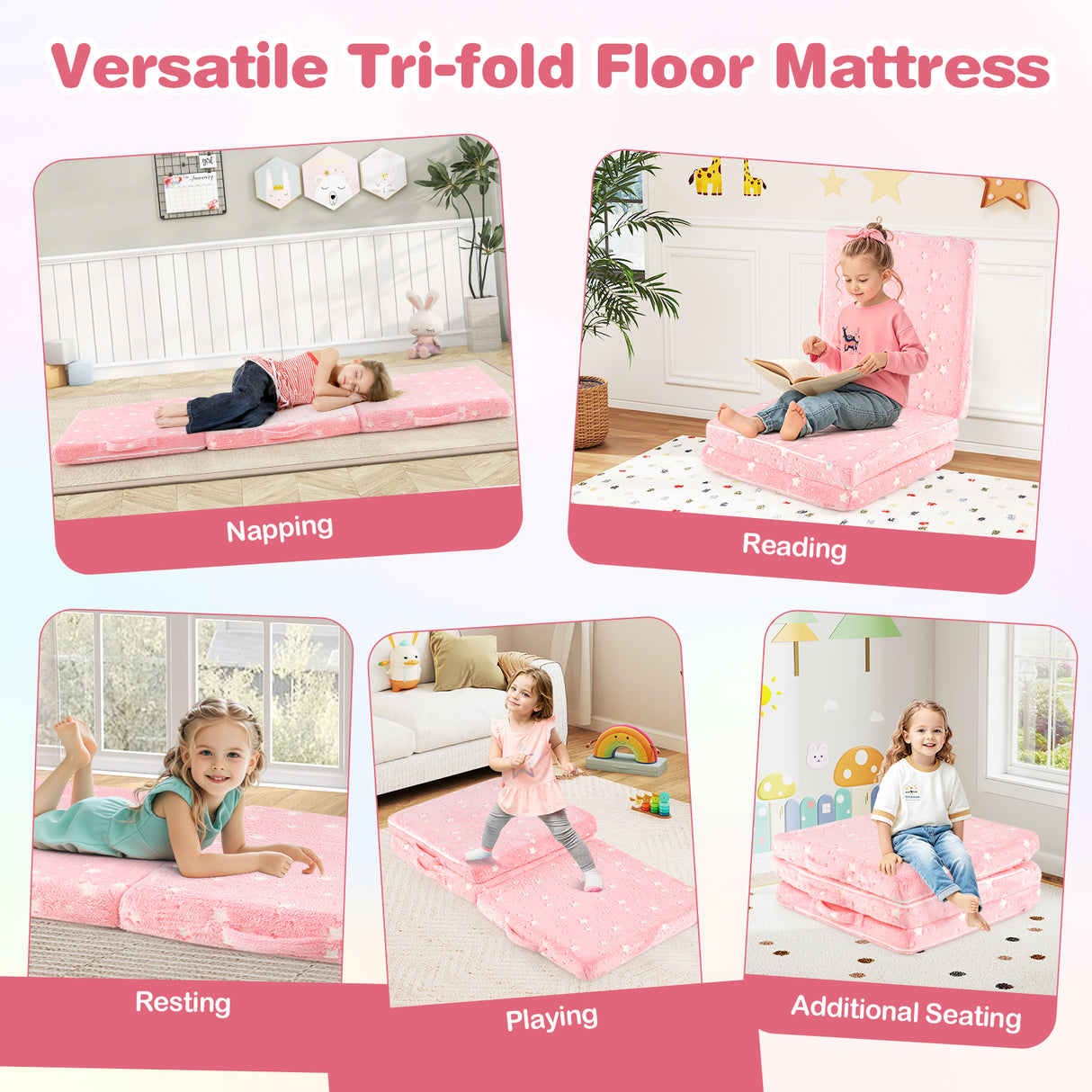 HONEY JOY Foldable Floor Mattress for Kids