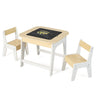 HONEY JOY Kid Table & 2 Chairs Set Activity Desk Whiteboard Blackboard w/Storage