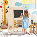 Toddler Kitchen Step Stool with Activity Chalkboard and Adjustable Height