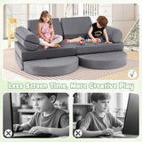 13 PCS Modular Kids Play Couch, Versatile Toddler Sectional Sofa Set for Nursery Playroom Bedroom Living Room