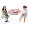 HONEY JOY Kids Table and Chair Set, 3PC Wood Activity Table w/Center Mesh Storage, White