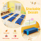 6-Pack Stackable Children’s Nap Time Cots, Space-Saving Daycare Cots w/Metal Frame, Oxford Cloth