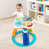 BABY JOY 3 in 1 Baby Stationary Activity Center, Kids Play Table Set w/Educational & Music Function Tabletop