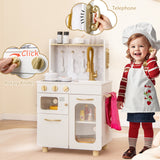 HONEY JOY Kids Kitchen Set, Pretend Play Kitchen w/Stoves, Faucet