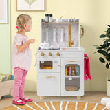 HONEY JOY Kids Kitchen Set, Pretend Play Kitchen w/Stoves, Faucet