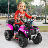 6V Kids Ride On ATV, Electric Toy Car w/Music & Spray Function, USB Port, Storage Box, 4 Anti-skid Tires, 2 km/h Max Speed