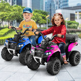 6V Kids Ride On ATV, Electric Toy Car w/Music & Spray Function, USB Port, Storage Box, 4 Anti-skid Tires, 2 km/h Max Speed