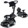 HONEY JOY 3-in-1 Ride on Push Car, Mercedes-Benz Licensed Foot to Floor Sliding Car w/Adjustable Canopy & Steering Push Bar