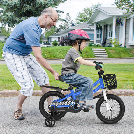 HONEY JOY 14/16/18 Inch Kid's Bike, Toddler Training Bicycle with Handbrake & Coaster Brake