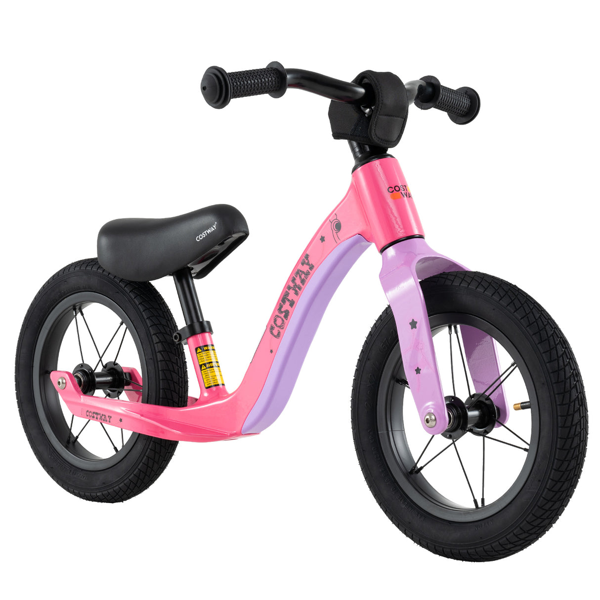 12-Inch Balance Bike, 2 Wheels Kids Bike with Adjustable Seat, First Bike w/ 360° Rotatable Handlebar