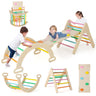 7-in-1 Triangular Set of 3, Baby Climbing Toys w/ Triangular Climber Arch Ramp Rocker