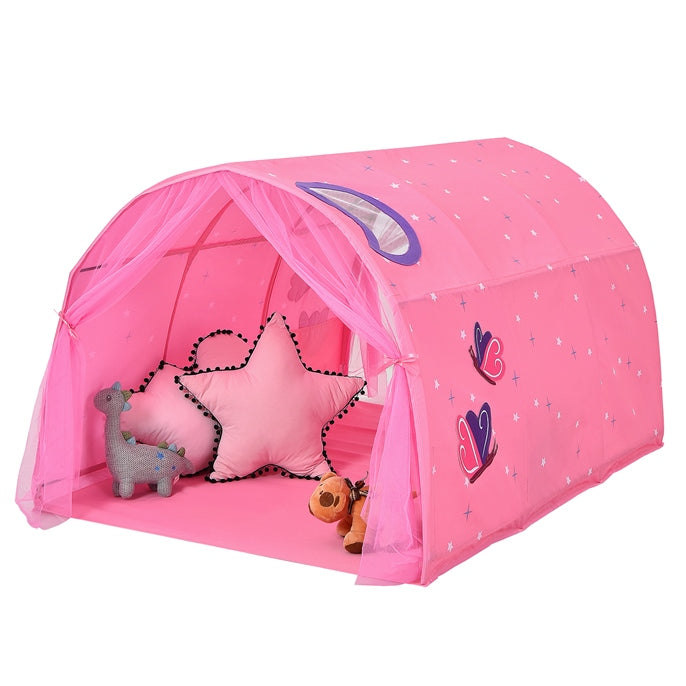 HONEY JOY Kids Play Tent, Portable Bed Tent for Children w/Double Mesh Curtain, Carrying Bag