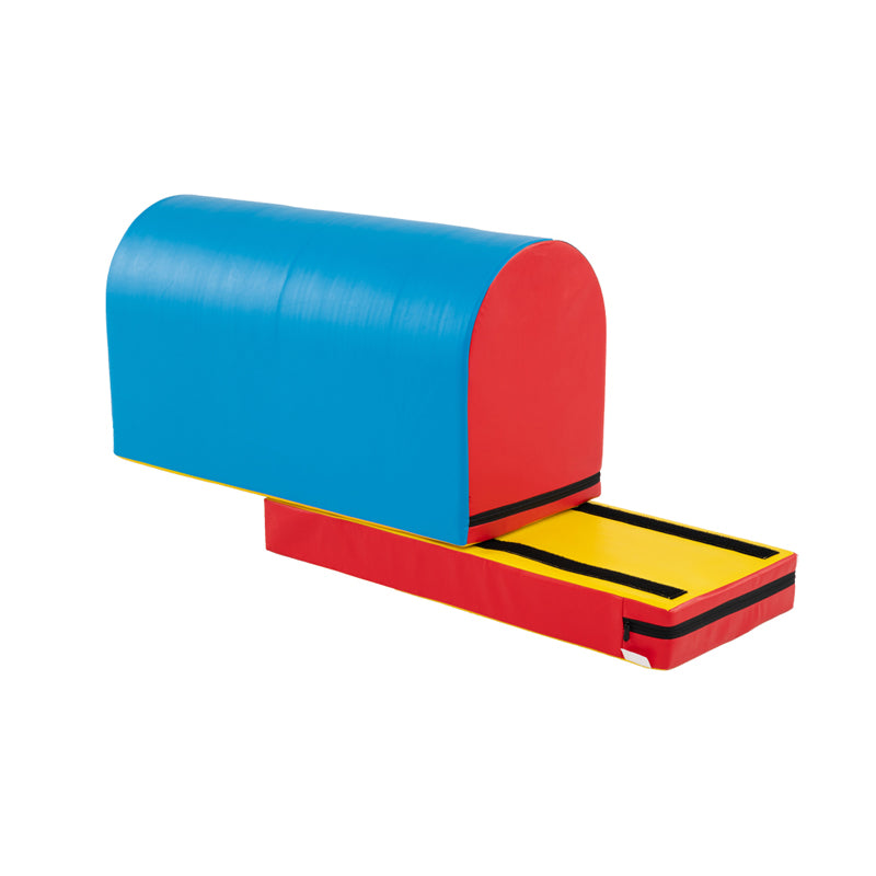 Mailbox Tumbling Aid Trainer, Gymnastics Vaulting Box w/ Detachable Mat