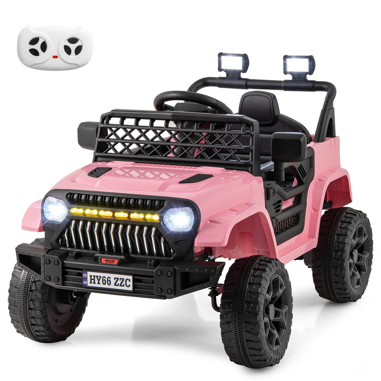 12V Kids Ride on Car Jeep, Dual Motor Toddler Electric Vehicle Truck