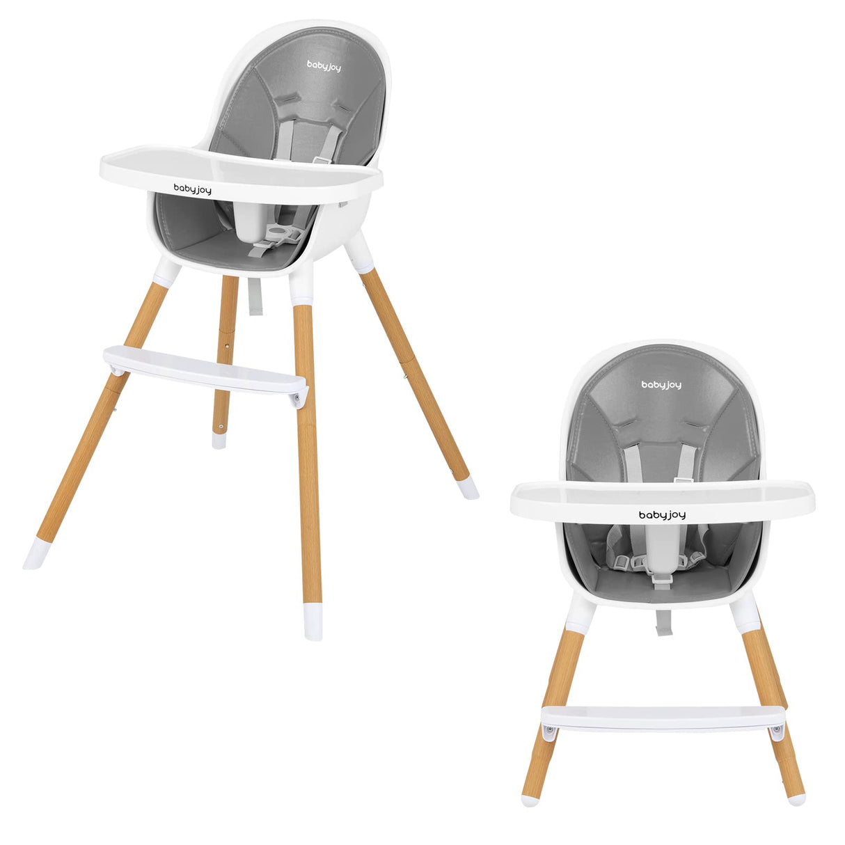 BABY JOY Convertible Baby Highchair