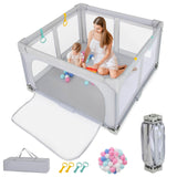 BABY JOY Baby Playpen, BPA-Free Foldable Toddlers Safety Fence Play Yard