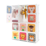 HONEY JOY Kids 12-Cube Wardrobe, Baby Dresser Armoire