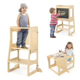 BABY JOY 3-in-1 Foldable Kitchen Standing Tower for Toddlers