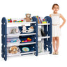 BABY JOY 2 in 1 Kids Toy Storage Organiser with Bookshelf and Toy Collection Shelves