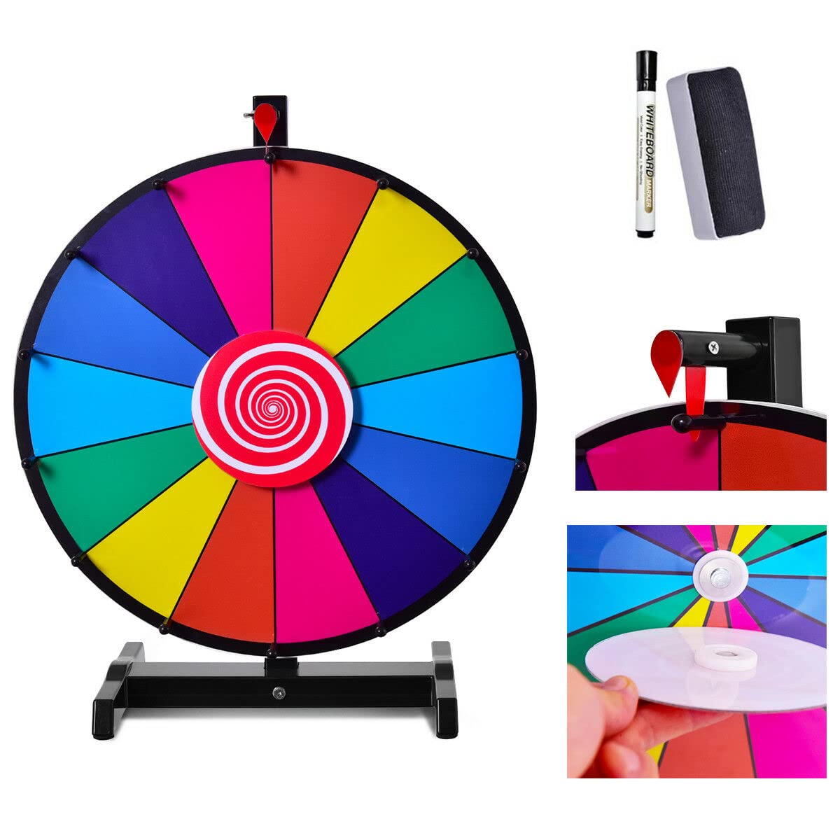 HONEY JOY 24" Tabletop Spinning Prize Wheel