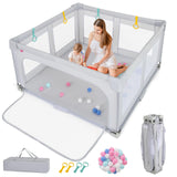 BABY JOY Baby Playpen, BPA-Free Foldable Toddlers Safety Fence Play Yard