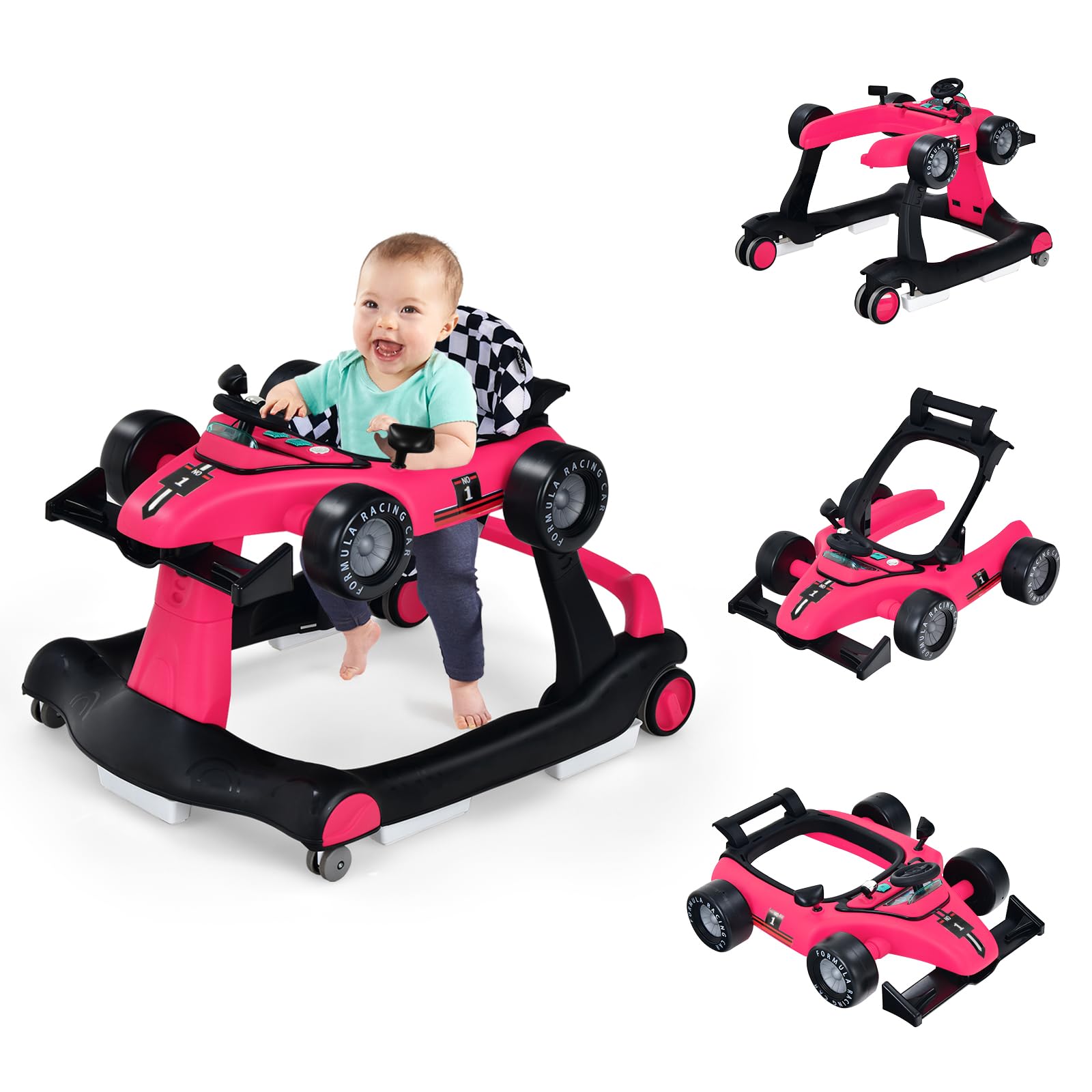 BABY JOY 4 in 1 Baby Walker Foldable Activity Car Baby Walker Babyjoy