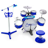 HONEY JOY Kids Drum Keyboard Set with Stool