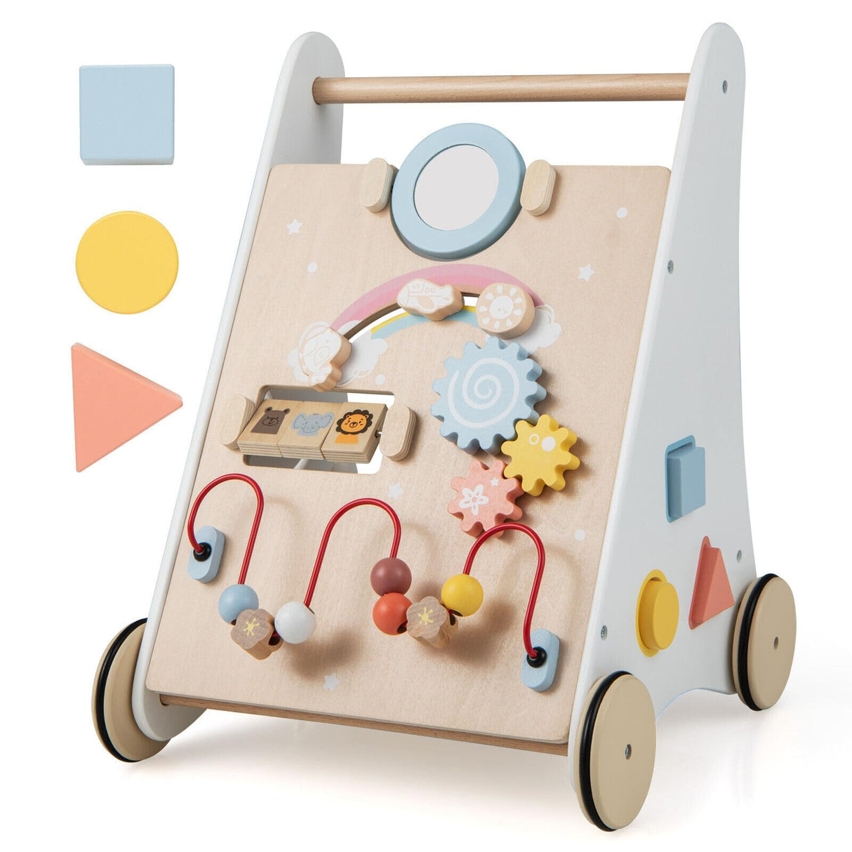 BABY JOY Wooden Baby Walker