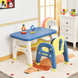 HONEY JOY Kids Table and Chair Set, Kids Activity Table w/Cute Dinosaur Shape Chair