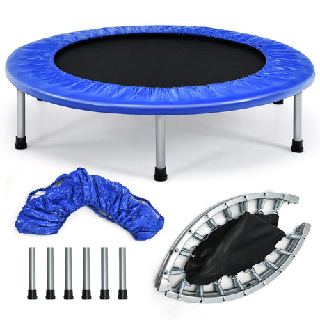 HONEY JOY 36” Mini Folding Trampoline, Portable Recreational Fitness Rebounder for Kids Adults