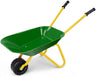 BABY JOY Kids Wheelbarrow, Children Steel Garden Wheelbarrow w/Non-Slip Handle, Wearable Wheels