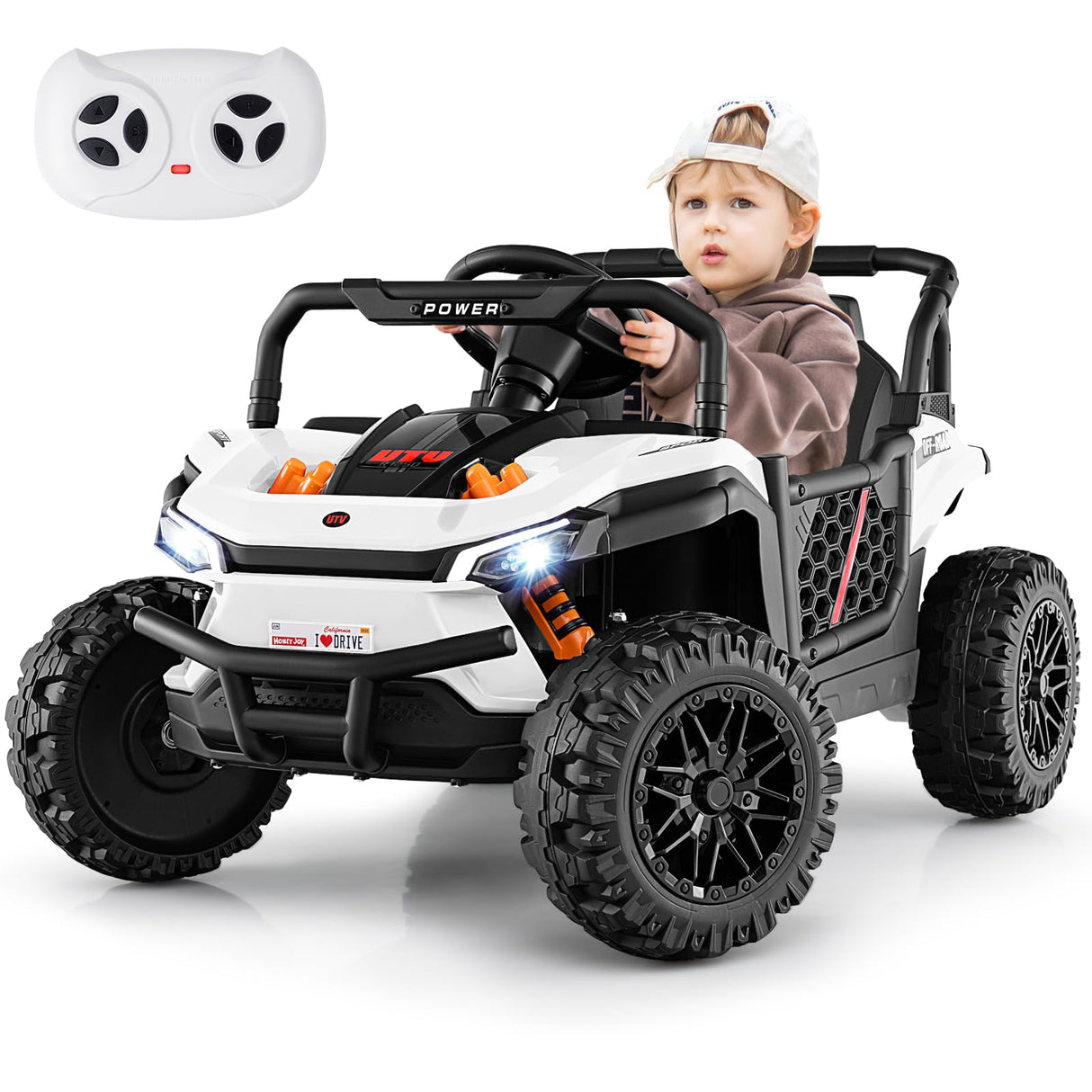 HONEY JOY 12V Kids Ride on Car, Battery Powered UTV Kids Truck w/Parental Remote