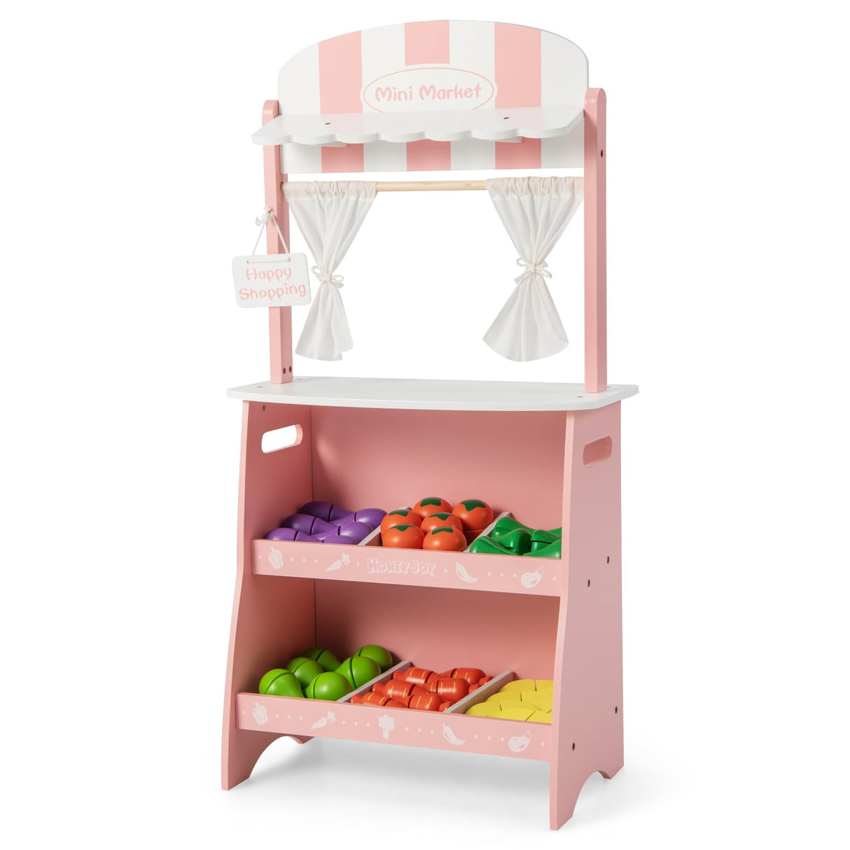 HONEY JOY Kids Wooden Grocery Store Set