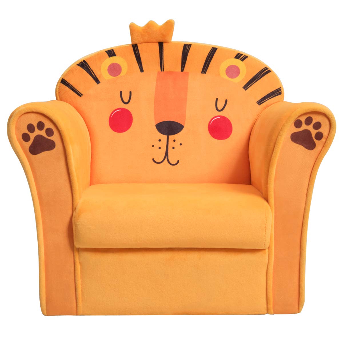 HONEY JOY Kids Sofa, Children Armrest Chair with Cute Pattern, Armrest Couch for Children (Lion)