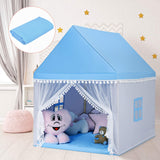 BABY JOY Kids Play Tent, Children Play House w/Solid Wood Frame & Cotton Mat