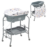 BABY JOY Baby Bathtub with Changing Table