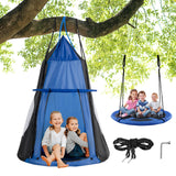 HONEY JOY 100CM Kids Detachable Hanging Chair Swing Tent, 2 in 1 Hammock Nest Pod Hanging Swing Seat