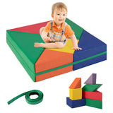 BABY JOY Kids Crawl & Climb Foam Play Set, 7-Piece Soft Climbing Blocks for Toddlers Over 18 Months