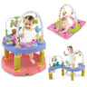 BABY JOY Baby Jumper Activity Center, 3 in 1 Activity Center & Table Infant Play Mat w/Music, 3 Adjustable Height