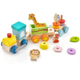 HONEY JOY Wooden Stackable Train Set